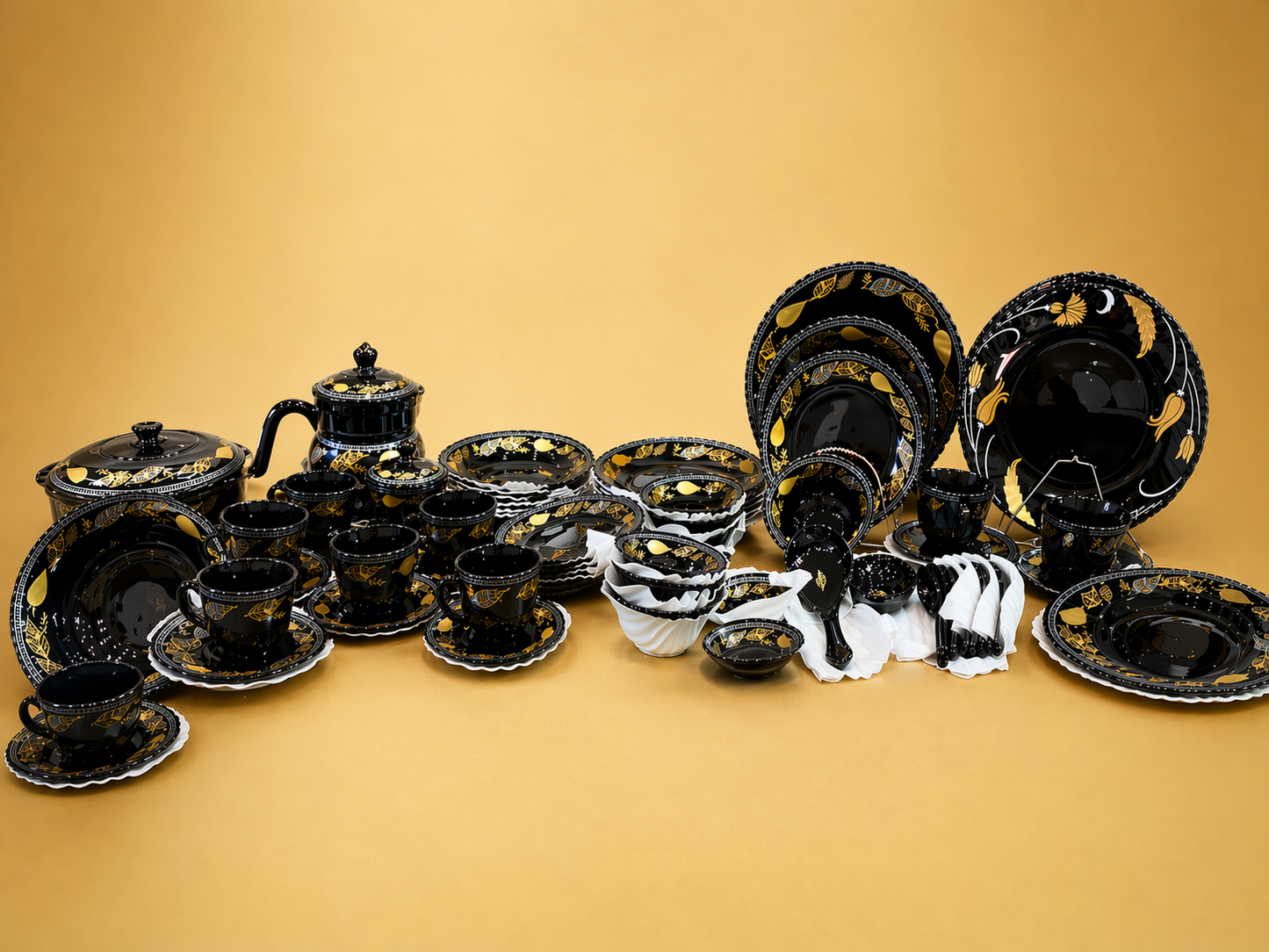72-Piece Marble Design Dinner Set – 8 Person Serving (Premium Collection)
