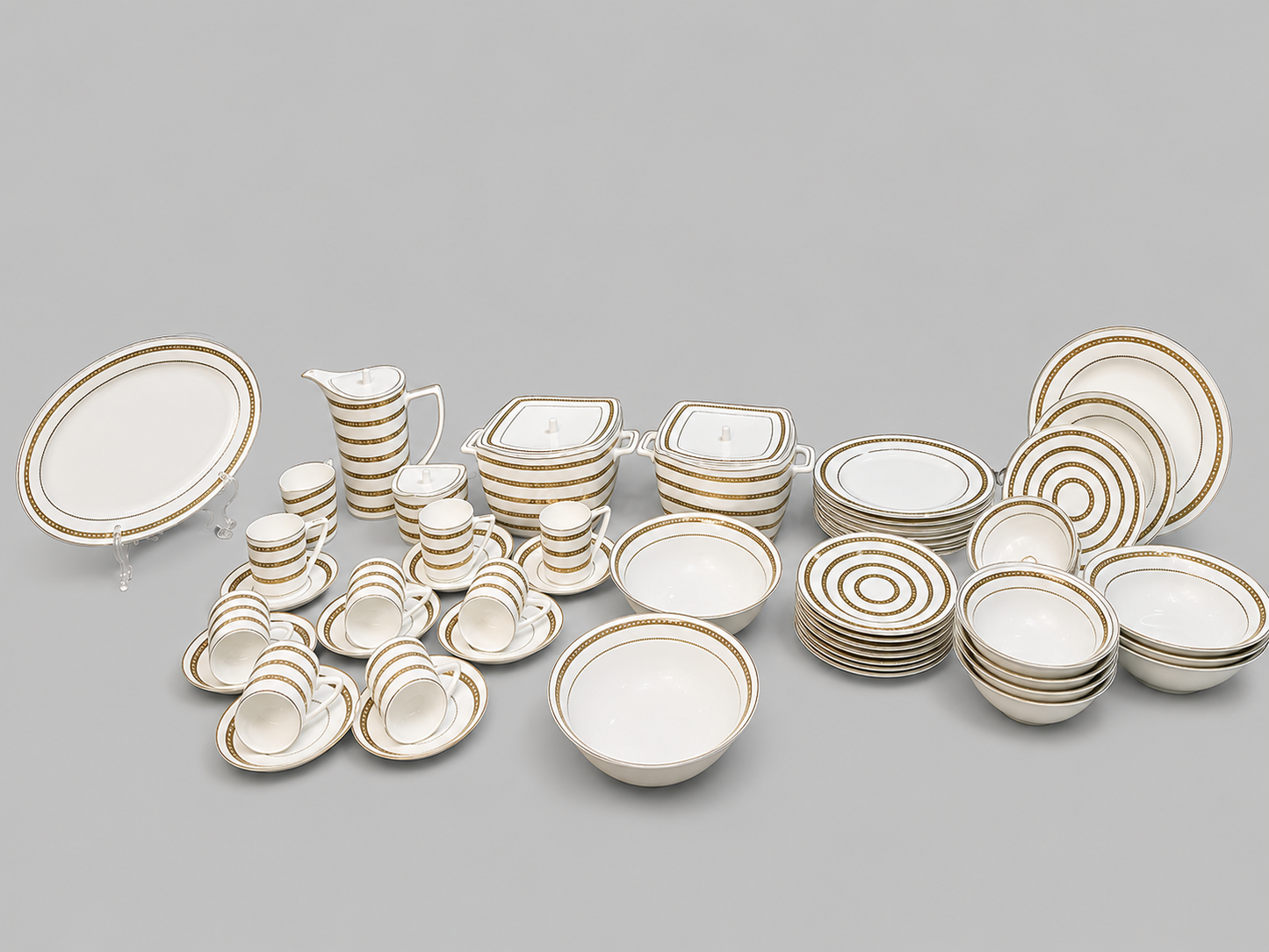 61 PCS Luxury Bone China Dinner Set