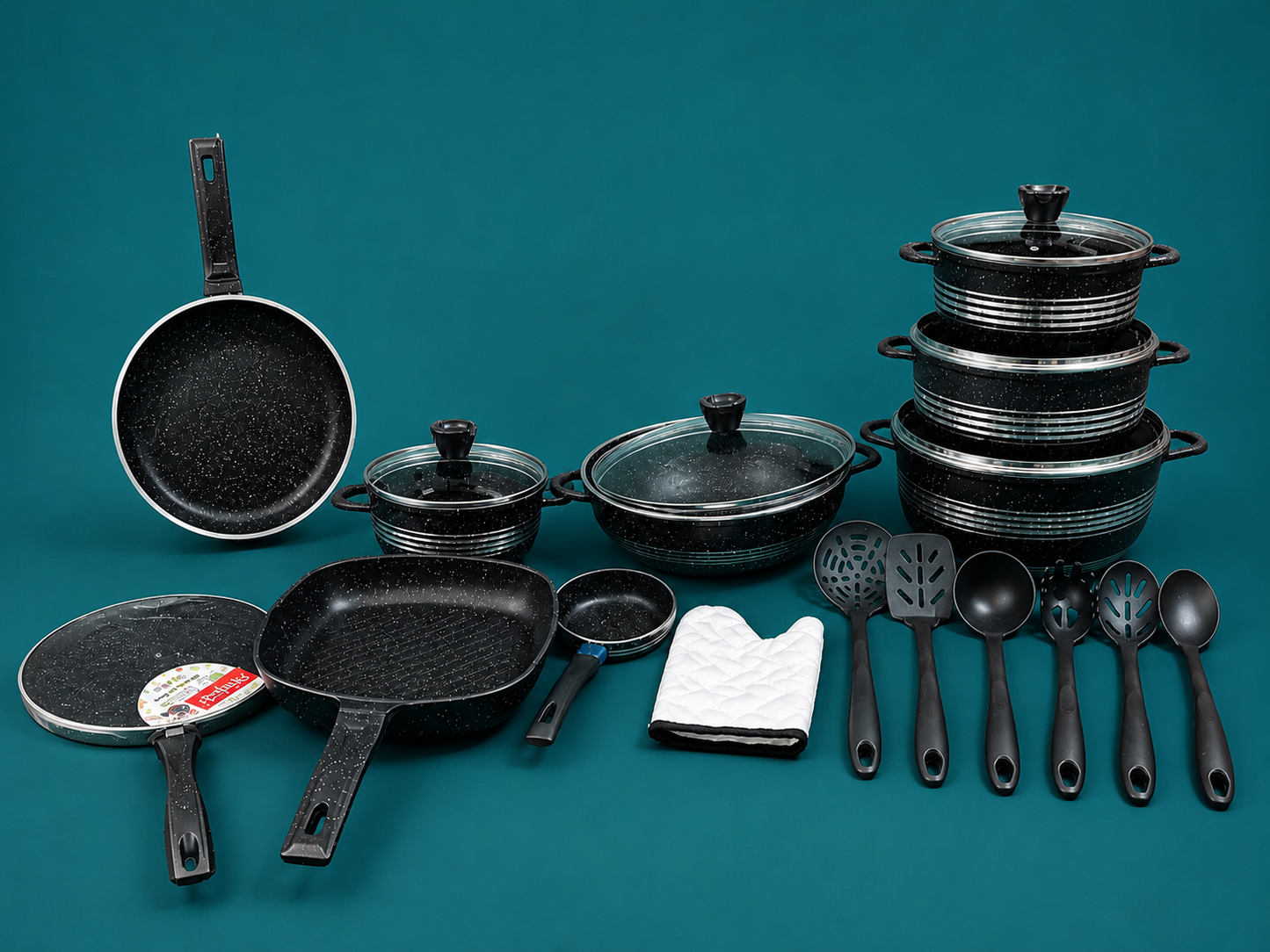 23-Piece Non-Stick Cookware Set Complete Kitchen Solution