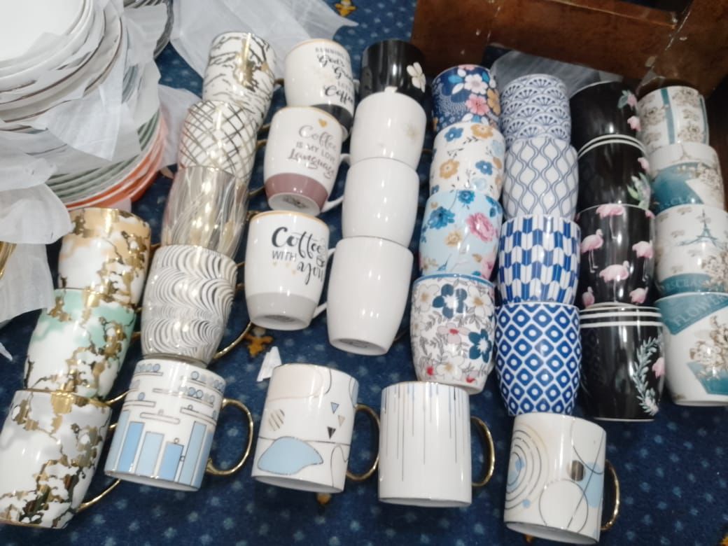 Exquisite variety of mugs.