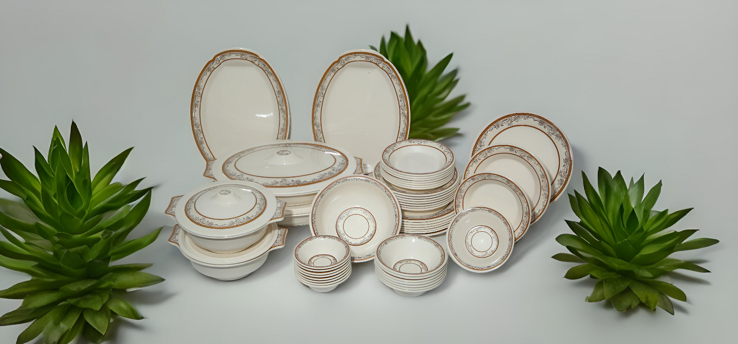 Round Border Design Loose Melamine Dinnerset