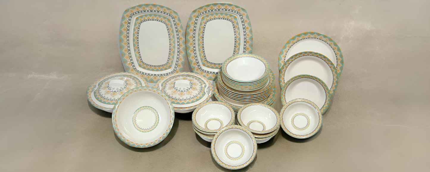 Round shape classic box packed dinner set