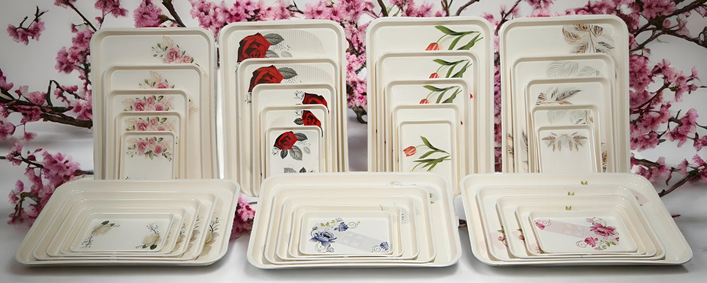 4 tray set.