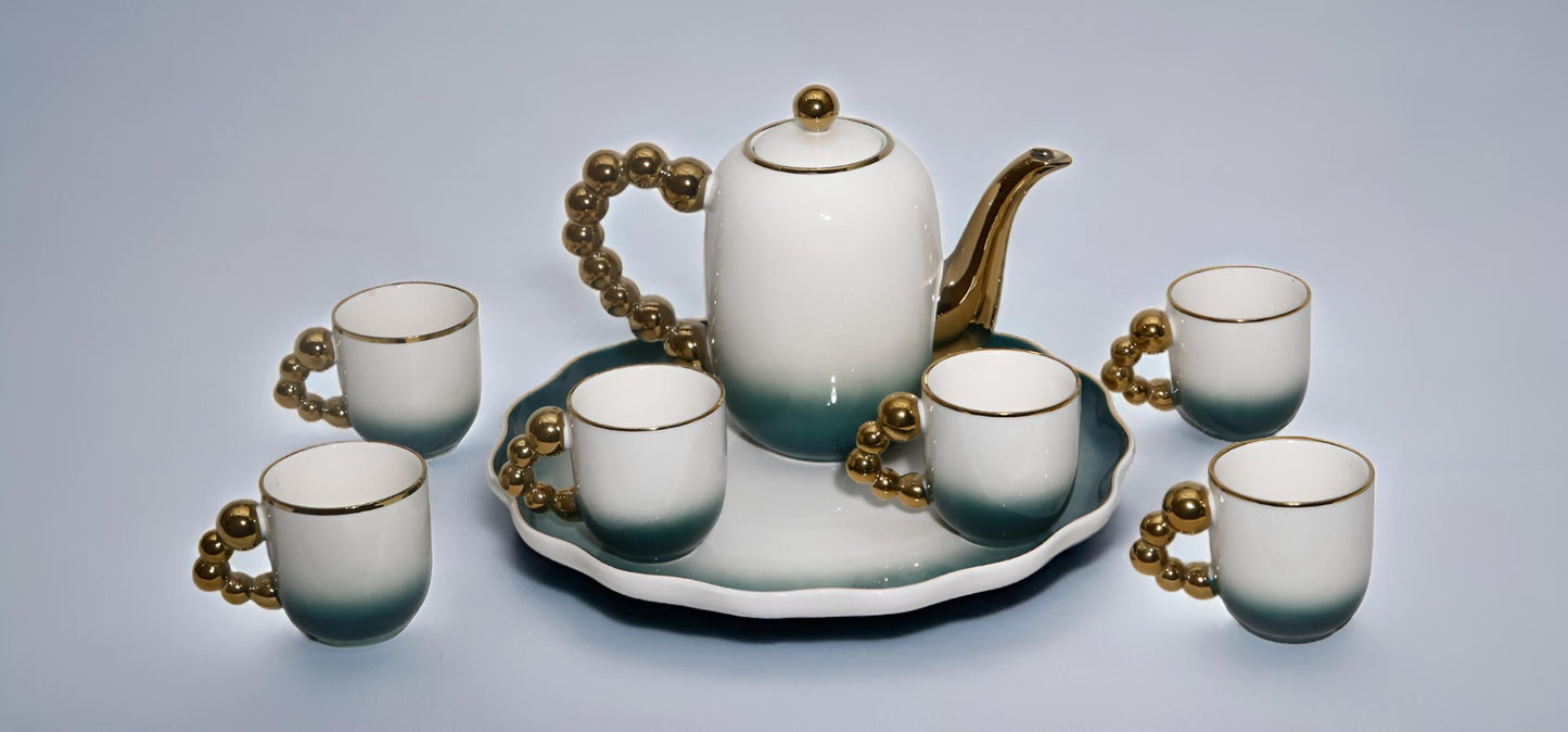 Fine bone china tea set 8 pc