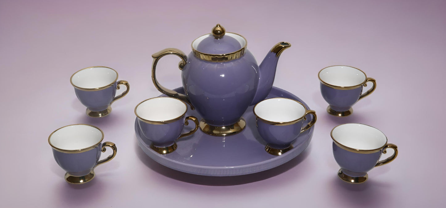 Fancy round tea set
