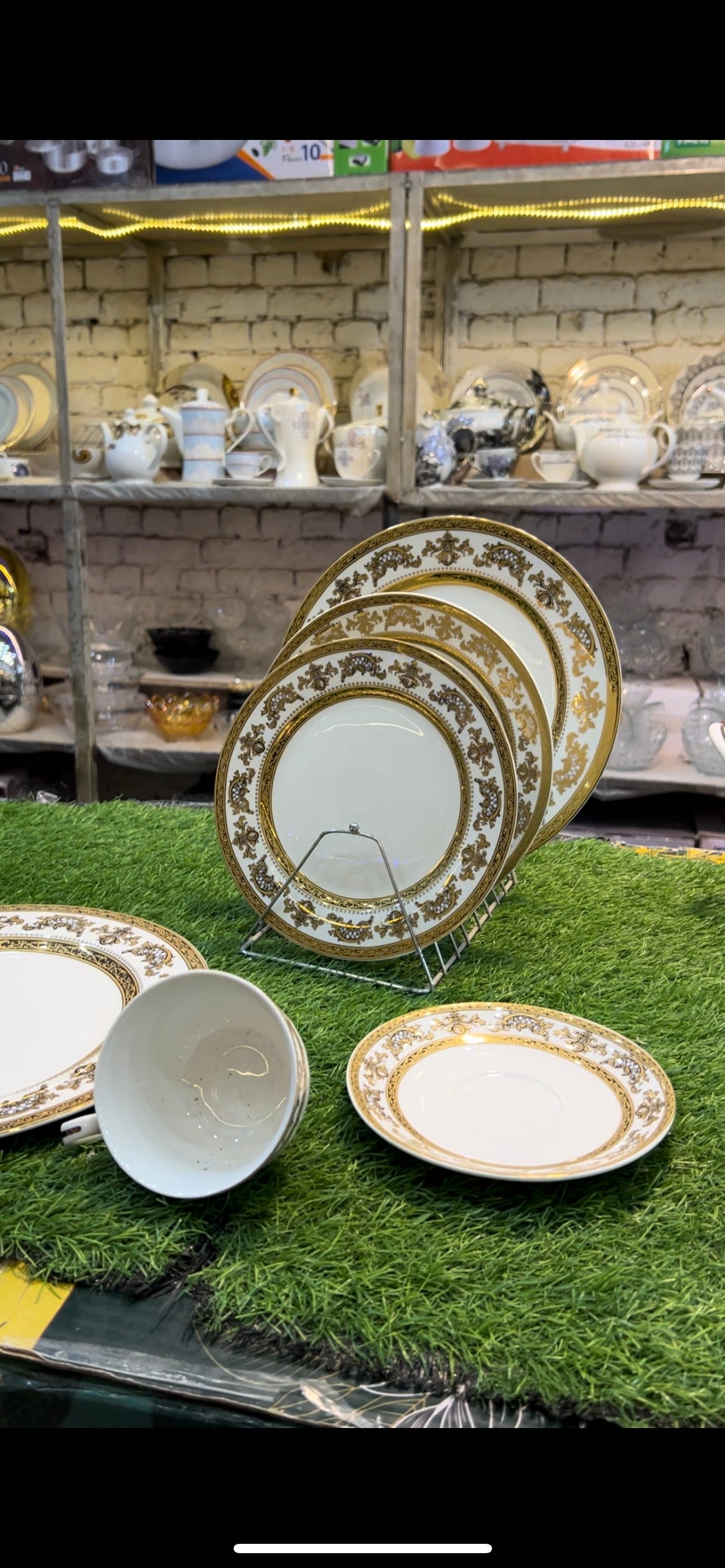 New beautiful textures box packed dinner set 61 pieces