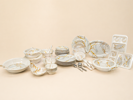 77-Piece Premium Melamine Dinner Set