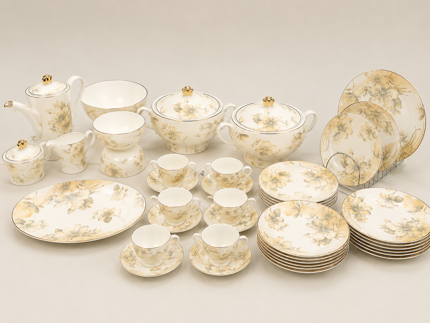 🍽️ OceanKaka 61 PCS Luxury Bone China Dinner Set