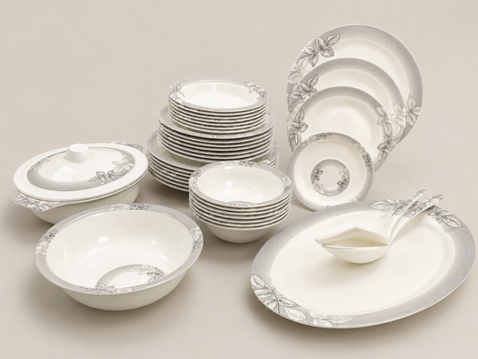 OceanKaka Premium 38 PCS Ceramic Dinner Set – 8 Person Serving