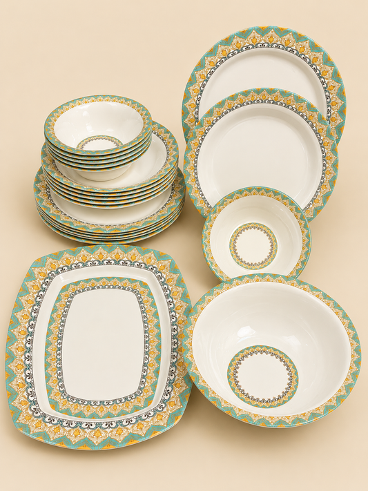OceanKaka Premium 20 PCS Melamine Dinner Set – 6 Person Serving