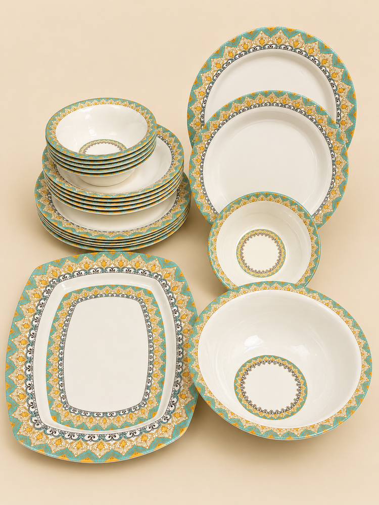 OceanKaka Premium 20 PCS Melamine Dinner Set – 6 Person Serving