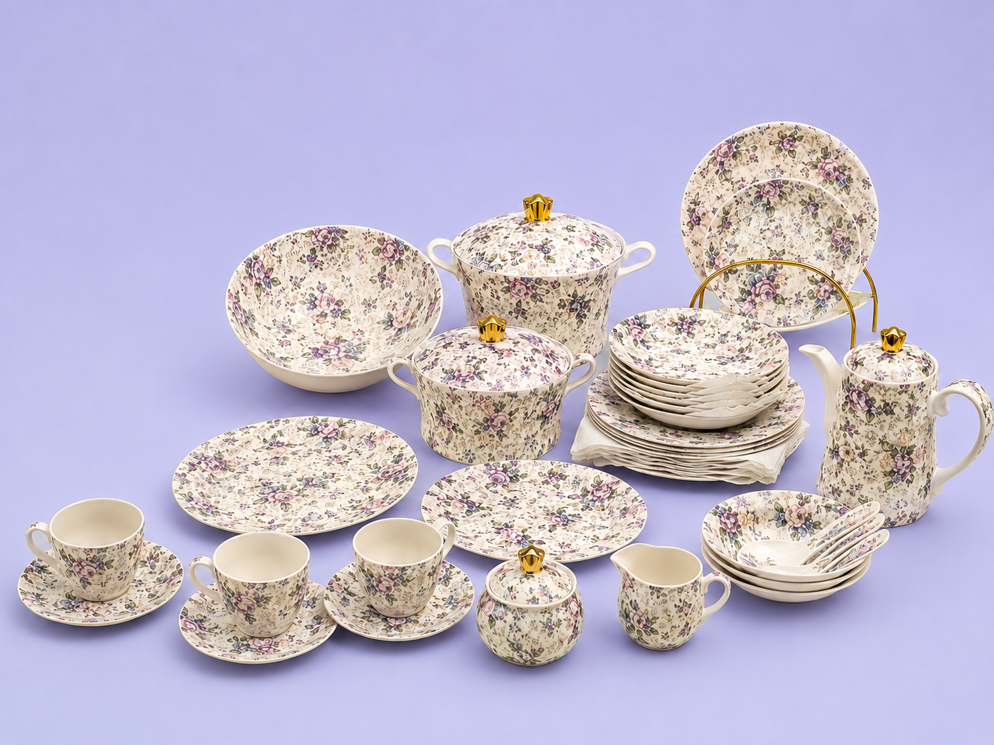Premium Dinner Set Combo – Bone China &amp; Melamine