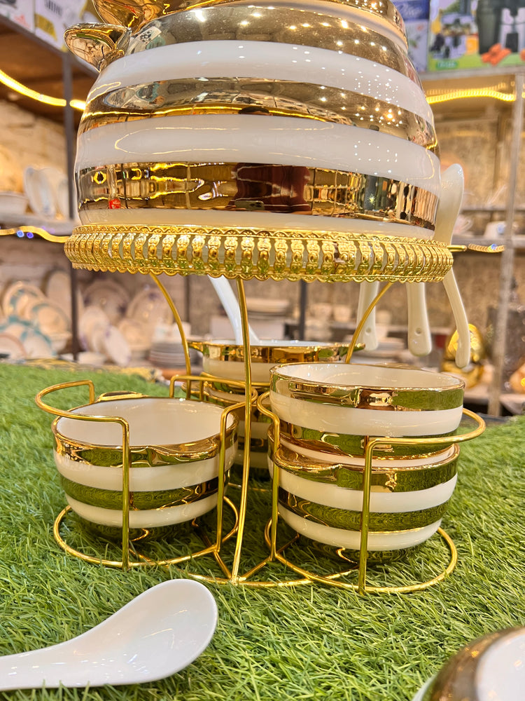 14 piece Luxury Soup set with stand.