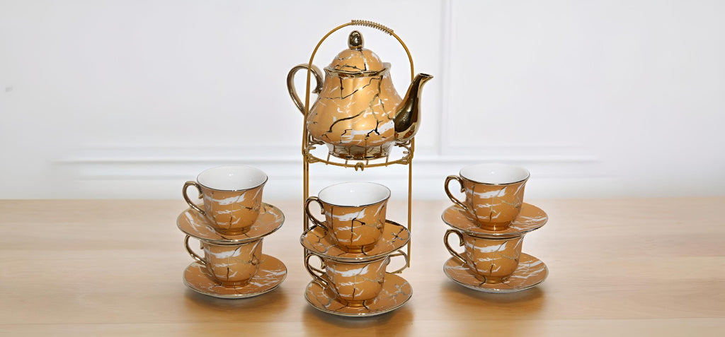 Elegant Ceramic Tea Pot Set - Perfect for Any Occasion– Ocean kaka Melamine