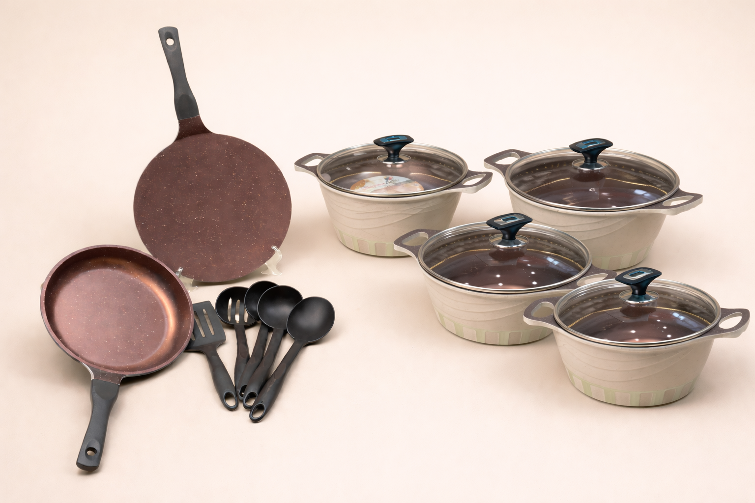 17-Piece Ultimate Nonstick Cookware Set– Ocean kaka Melamine