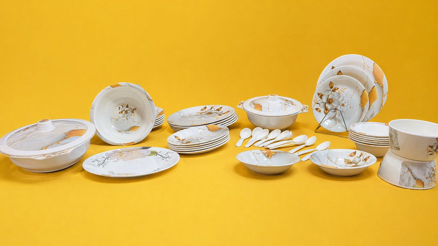 Golden Grace Dinner Set-61 pieces